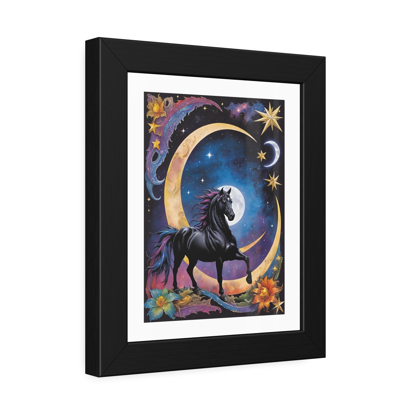 Black Horse Galaxy Framed Paper Posters