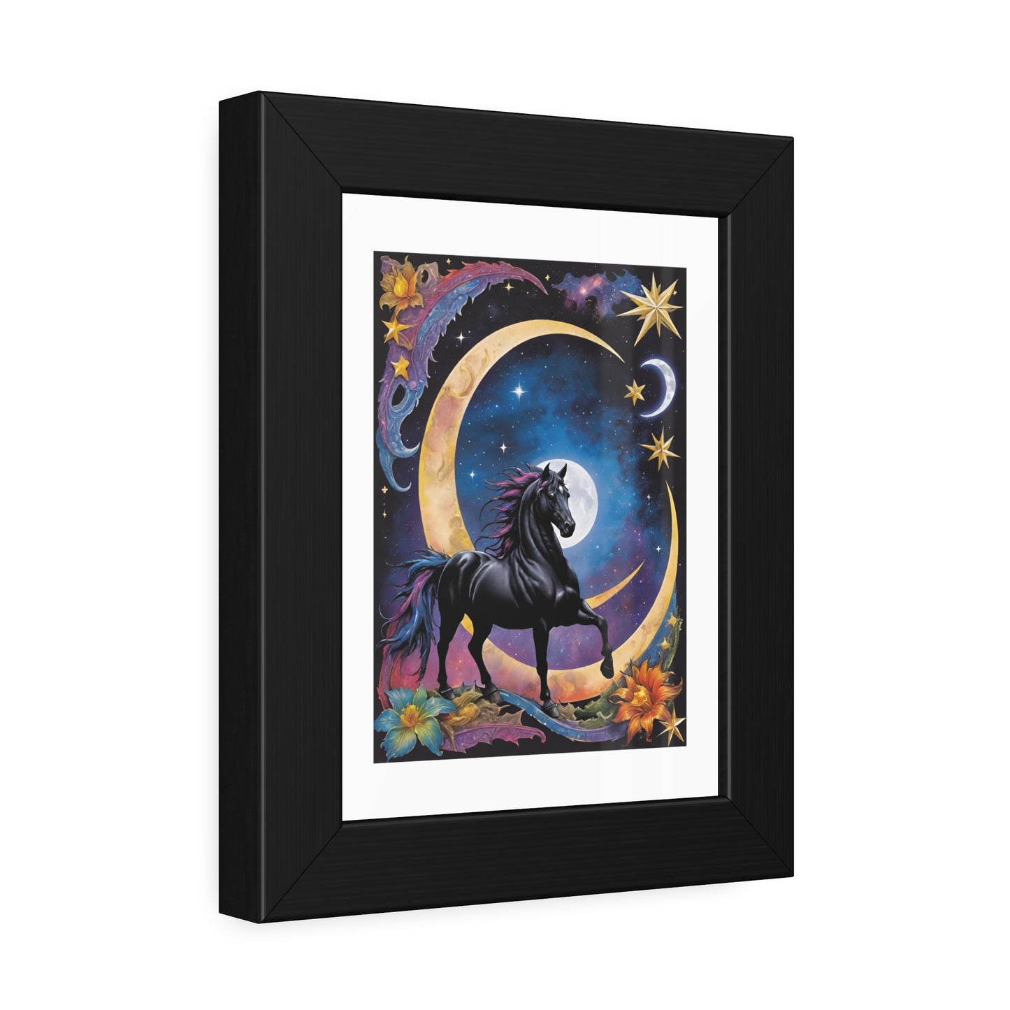 Black Horse Galaxy Framed Paper Posters