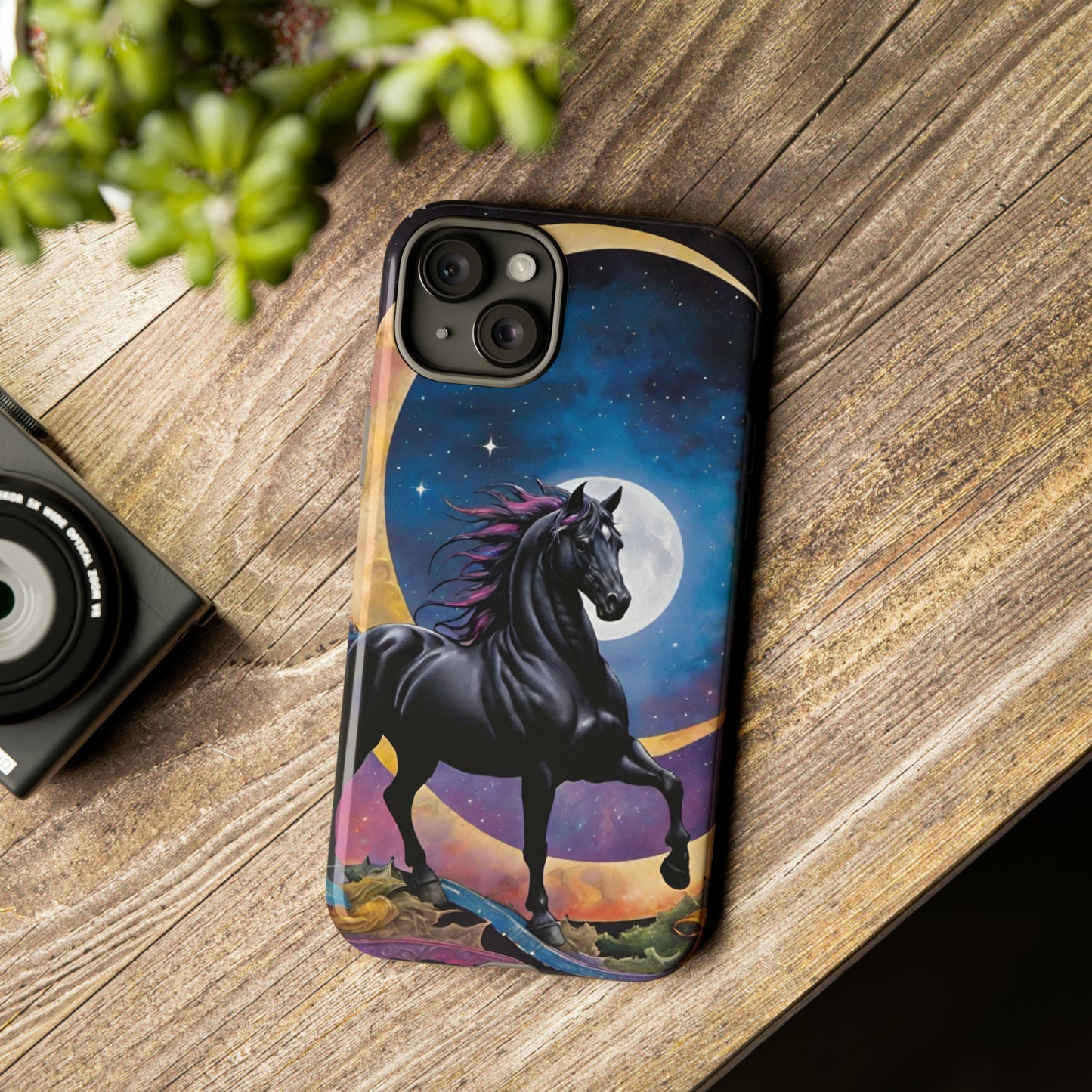 Black Horse Galaxy Tough Phone Cases