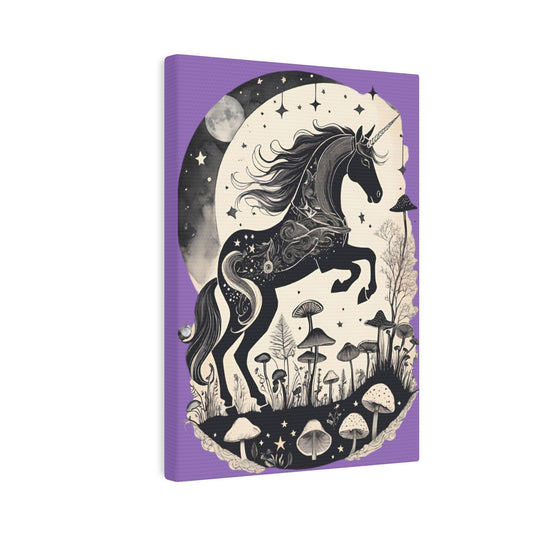 Enchanted Cosmos Unicorn Purple Canvas Photo Tile