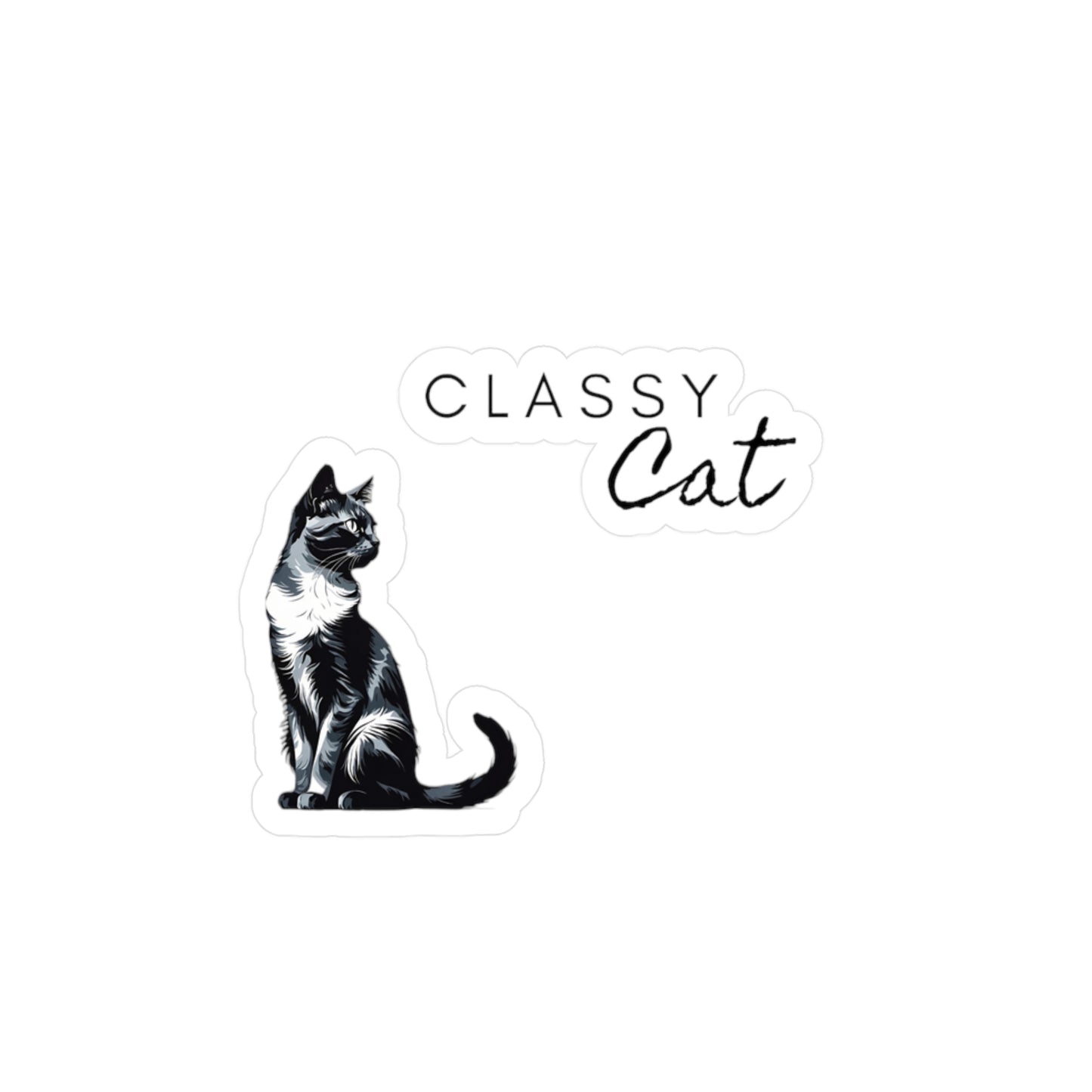 Station7 Classy Cat Kiss-Cut Vinyl Decals