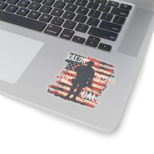 'Valor Beyond The Call' Patriotic Military Decal-Kiss-Cut Stickers