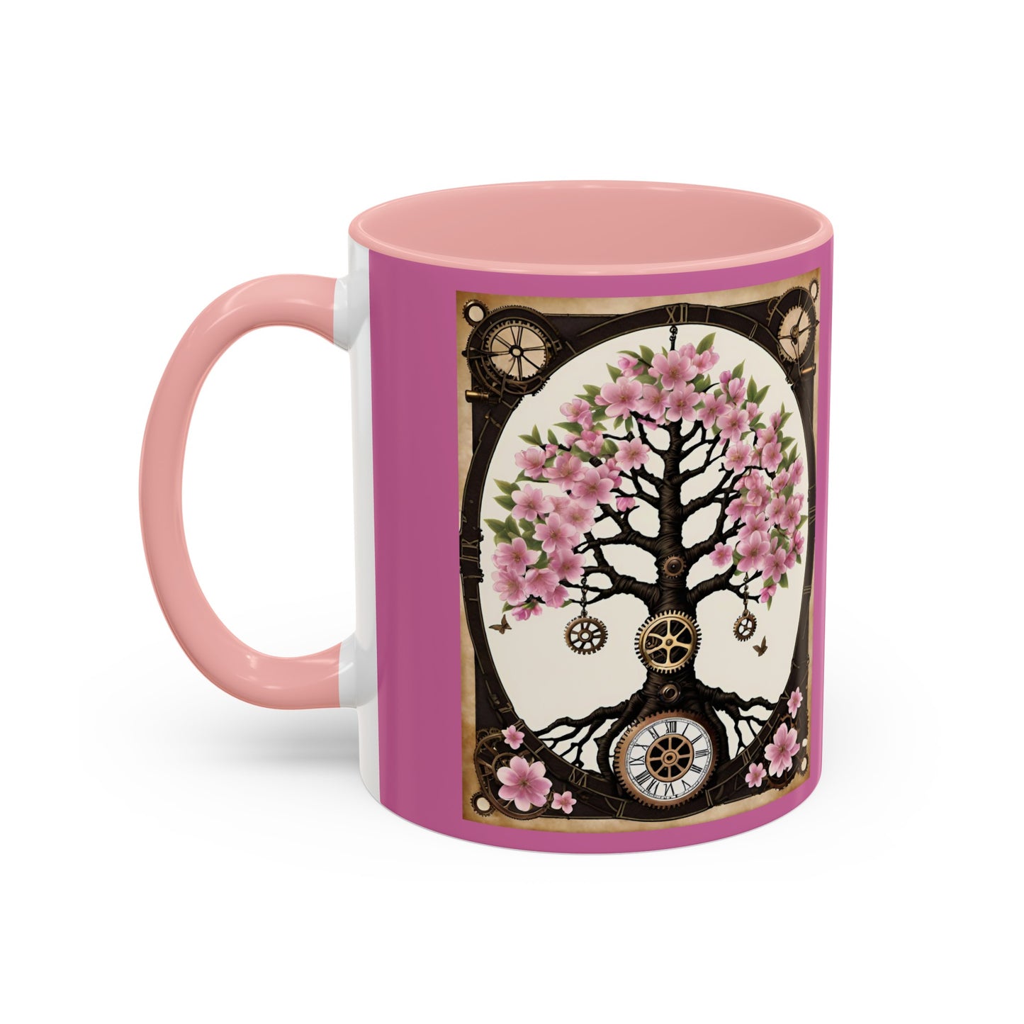 Steampunk Cherry Blossom Tree Of Life Springtime Accent Coffee Mug, 11oz
