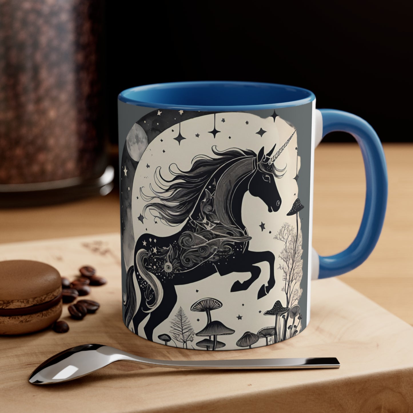 Enchanted Cosmos Unicorn Accent Coffee Mug, 11oz