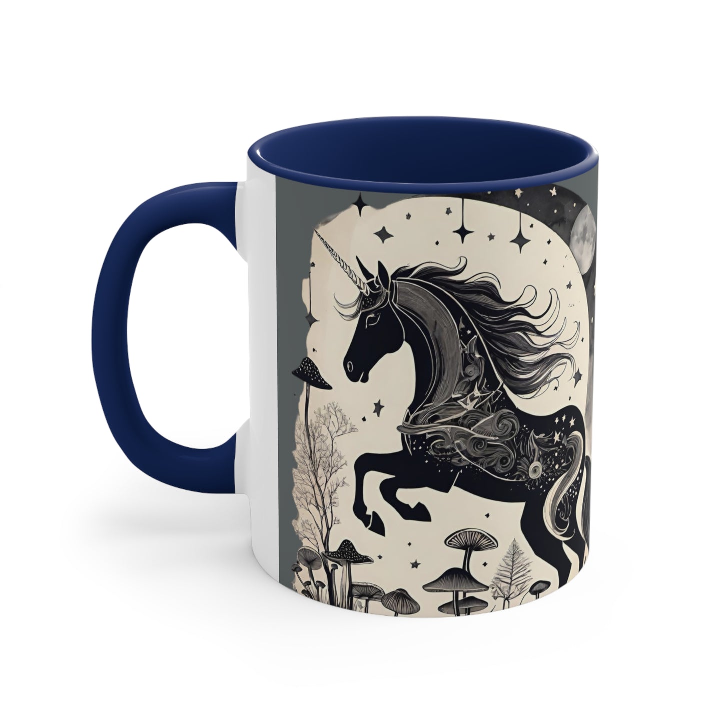 Enchanted Cosmos Unicorn Accent Coffee Mug, 11oz